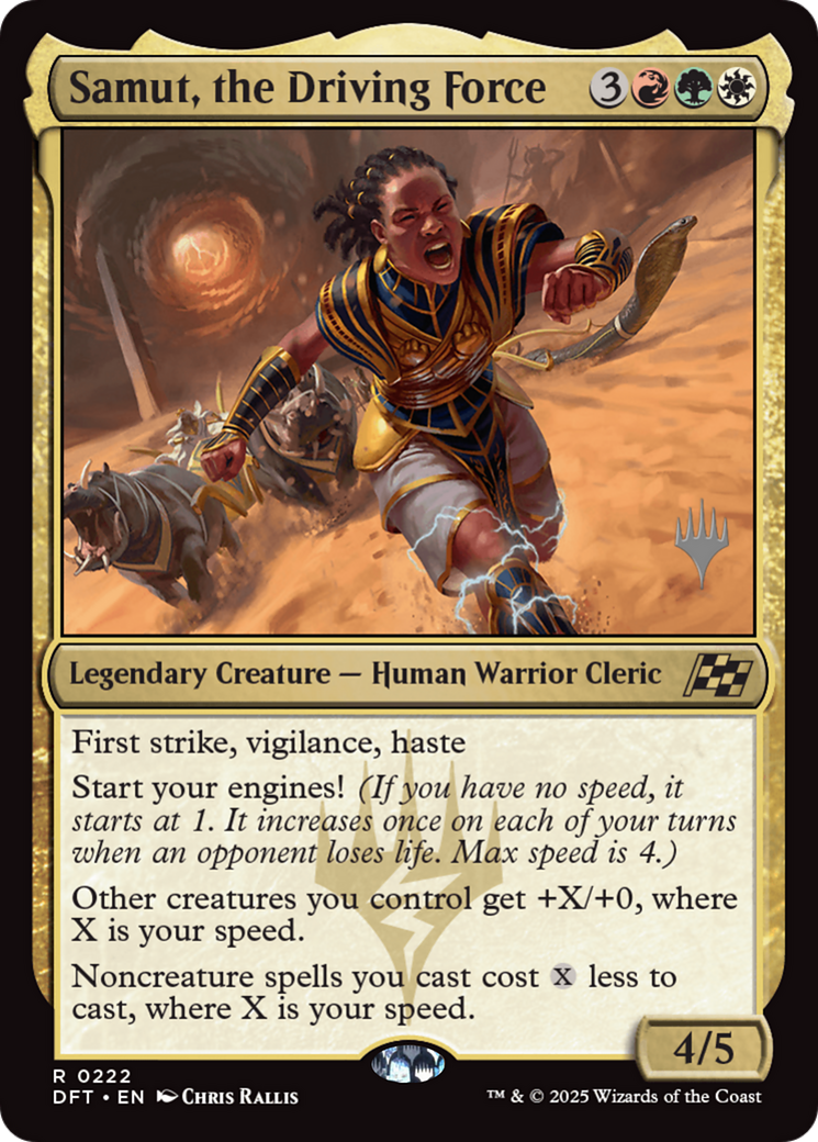 Samut, the Driving Force (PPDFT-222) - Promo Pack: Aetherdrift Foil