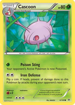 Cascoon 006 - Reverse Holofoil XY Roaring Skies - Common