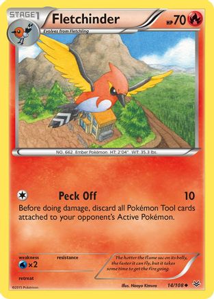 Fletchinder - Reverse Holofoil XY Roaring Skies - Uncommon