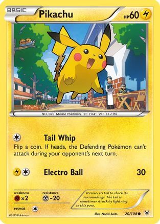 Pikachu 020 XY Roaring Skies - Common