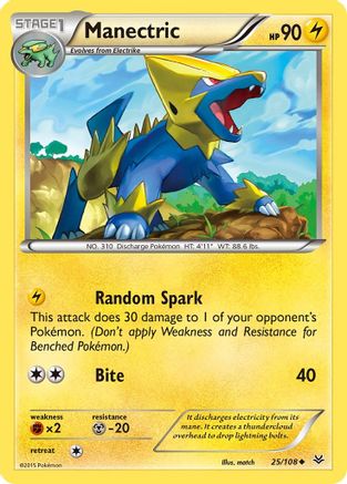 Manectric 025 - Reverse Holofoil XY Roaring Skies - Uncommon