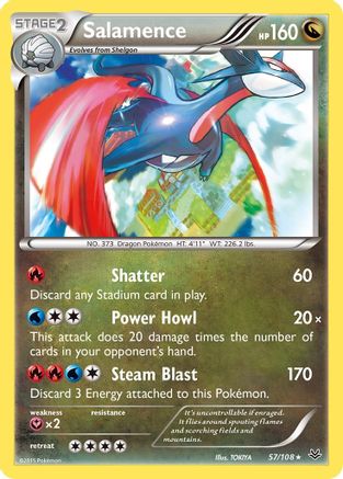 Salamence 057 - Reverse Holofoil XY Roaring Skies - Holo Rare