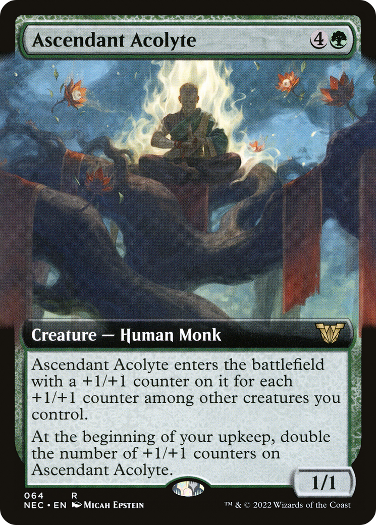 Ascendant Acolyte (Extended Art) (NEC-064) - Neon Dynasty Commander: (Extended Art)