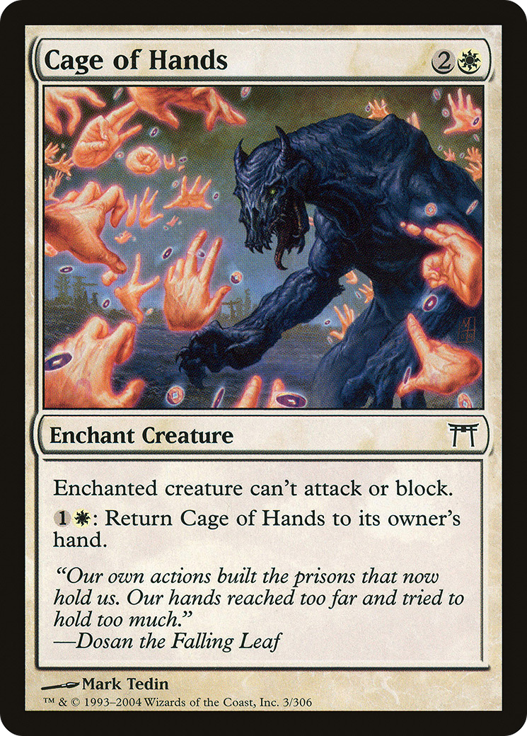 Cage of Hands (CHK-003) - Champions of Kamigawa