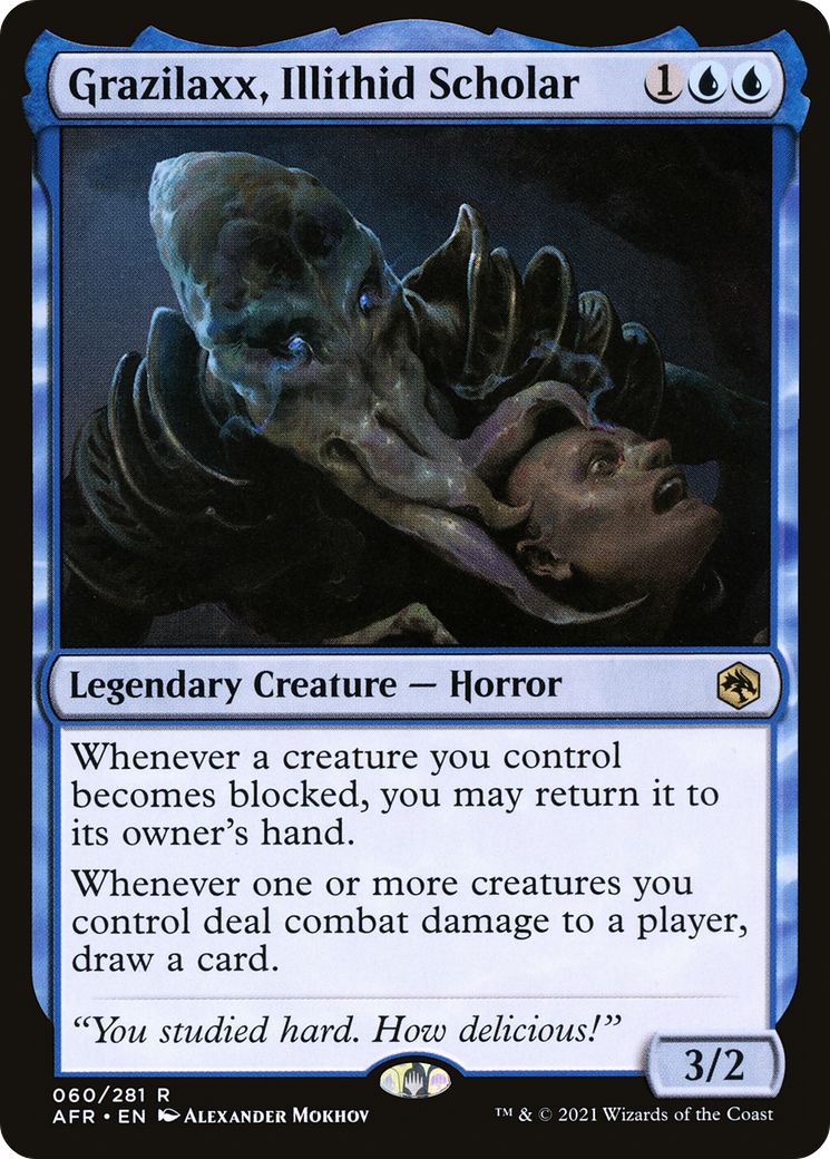 Grazilaxx, Illithid Scholar (AFR-060) - Adventures in the Forgotten Realms Foil