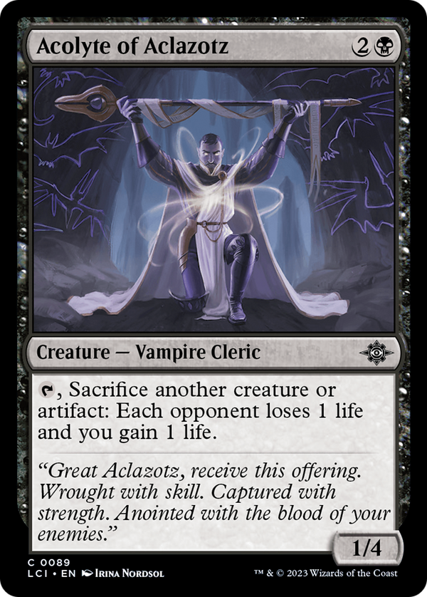 Acolyte of Aclazotz (LCI-089) - The Lost Caverns of Ixalan Foil