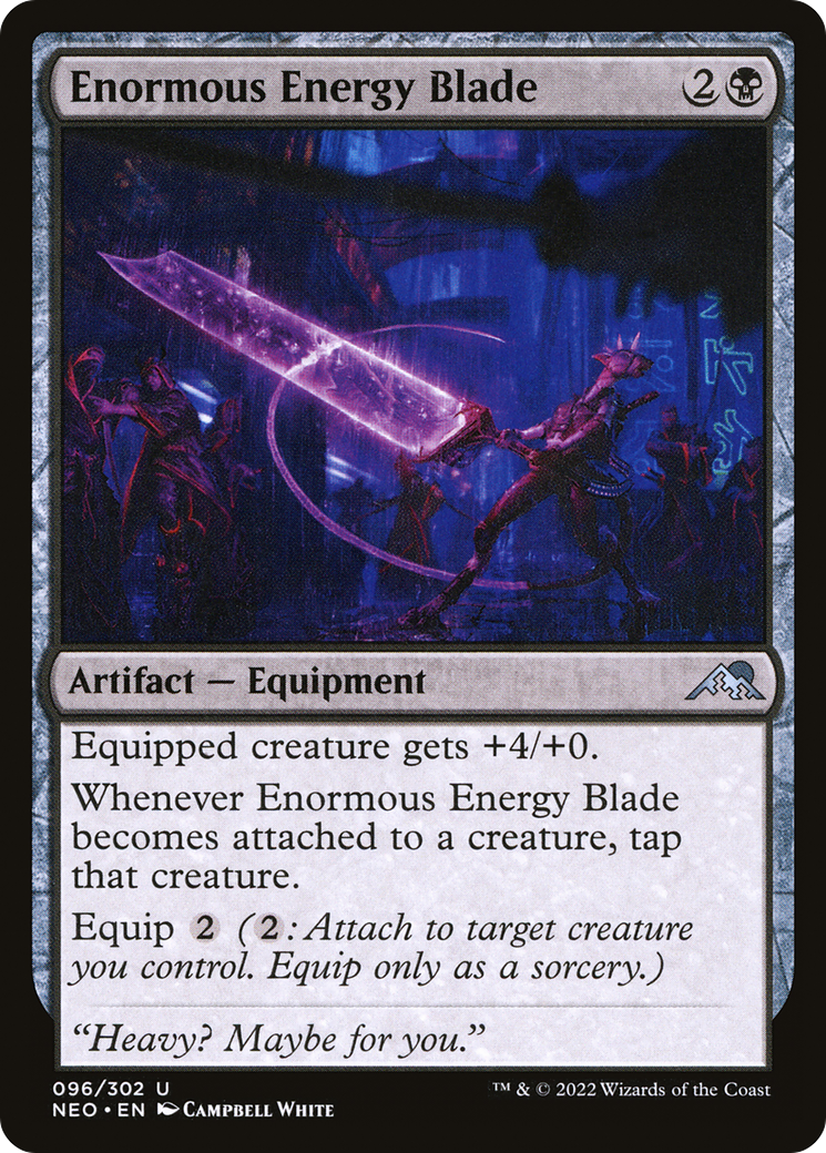 Enormous Energy Blade (NEO-096) - Kamigawa: Neon Dynasty Foil