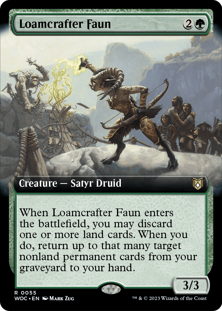 Loamcrafter Faun (Extended Art) (WOC-055) - Wilds of Eldraine Commander: (Extended Art)