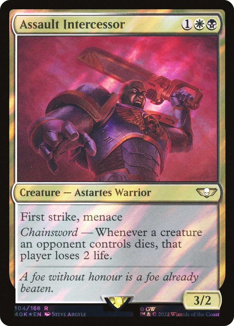 Assault Intercessor (Surge Foil) (40K-104) - Warhammer 40,000 Commander Foil
