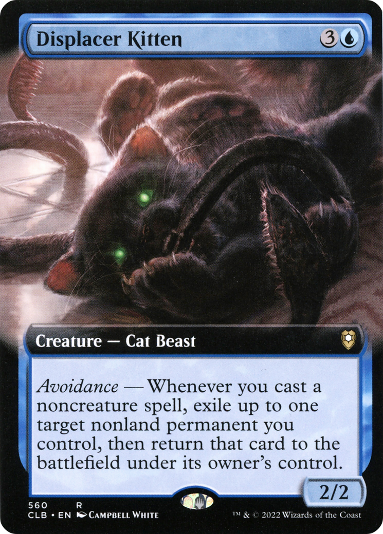 Displacer Kitten (Extended Art) (CLB-560) - Commander Legends: Battle for Baldur's Gate: (Extended Art)