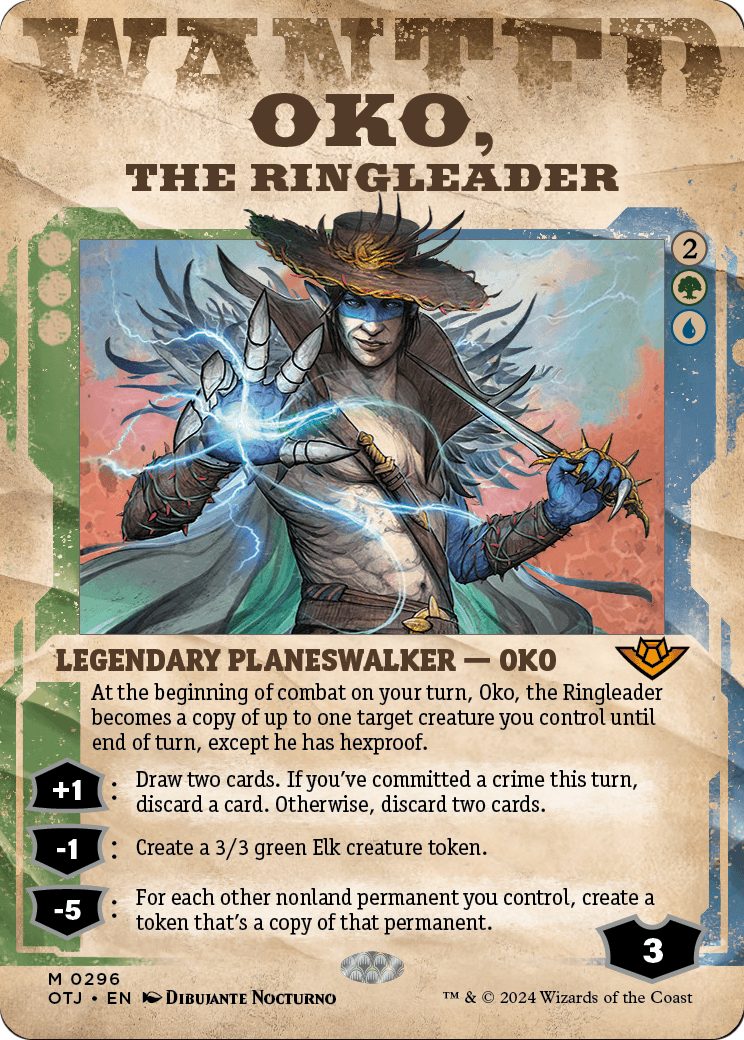Oko, the Ringleader (Showcase) (OTJ-296) - Outlaws of Thunder Junction: (Showcase) (Borderless) Foil