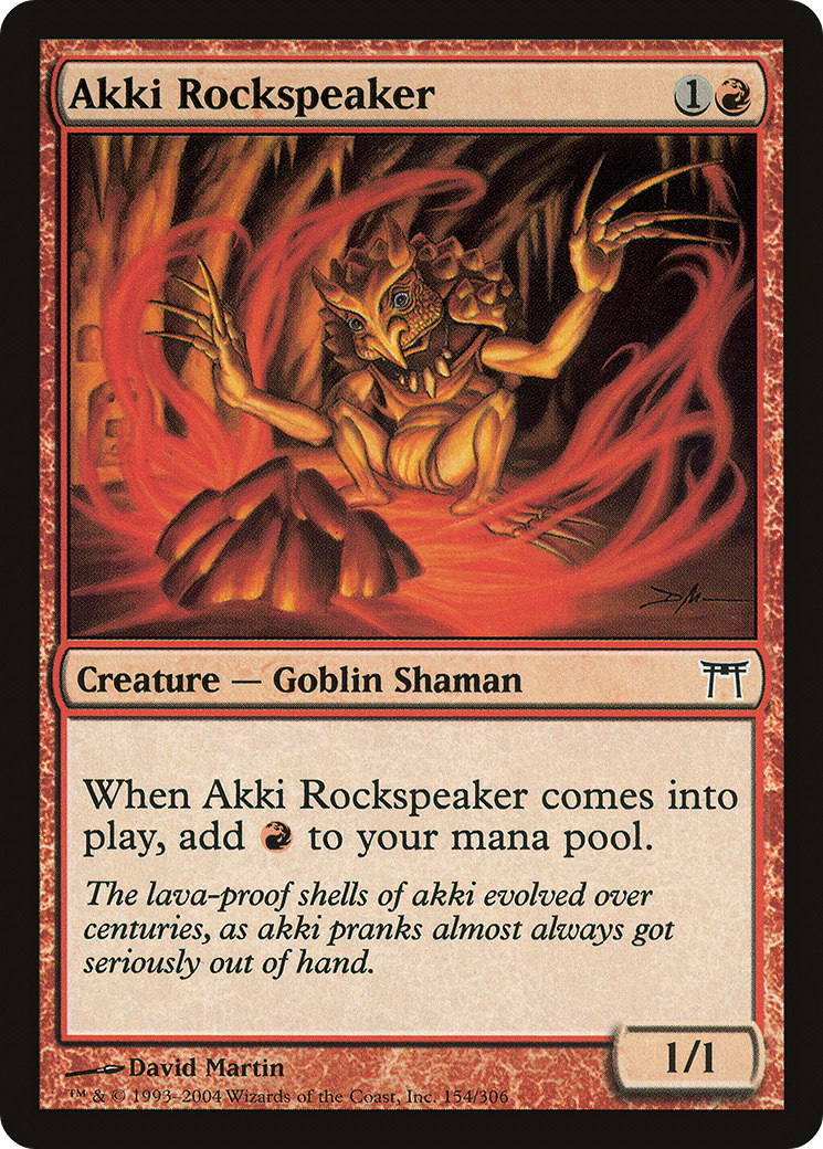 Akki Rockspeaker (CHK-154) - Champions of Kamigawa Foil
