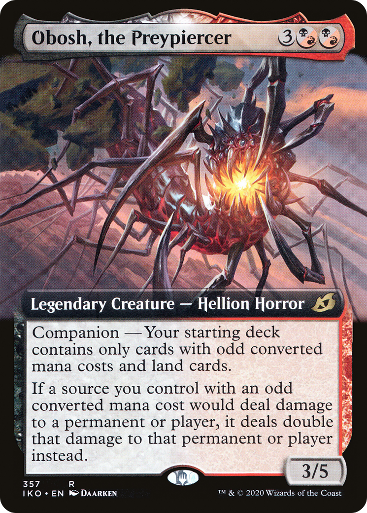 Obosh, the Preypiercer (Extended Art) (IKO-357) - Ikoria: Lair of Behemoths: (companion, Extended Art)
