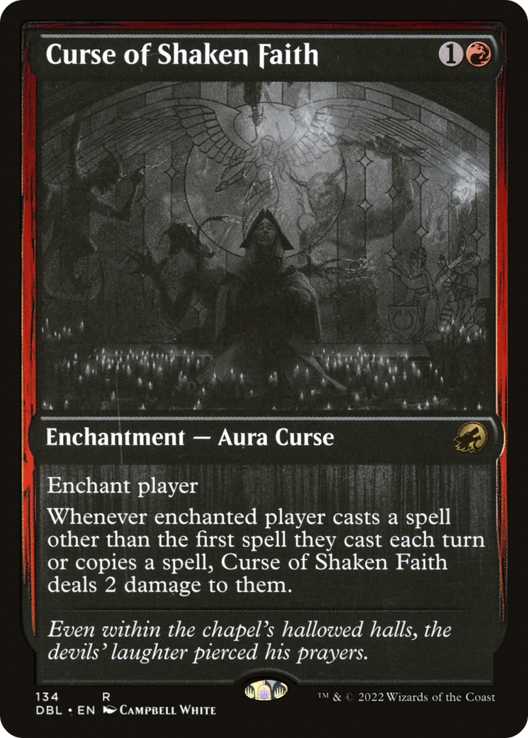 Curse of Shaken Faith (DBL-134) - Innistrad: Double Feature Foil