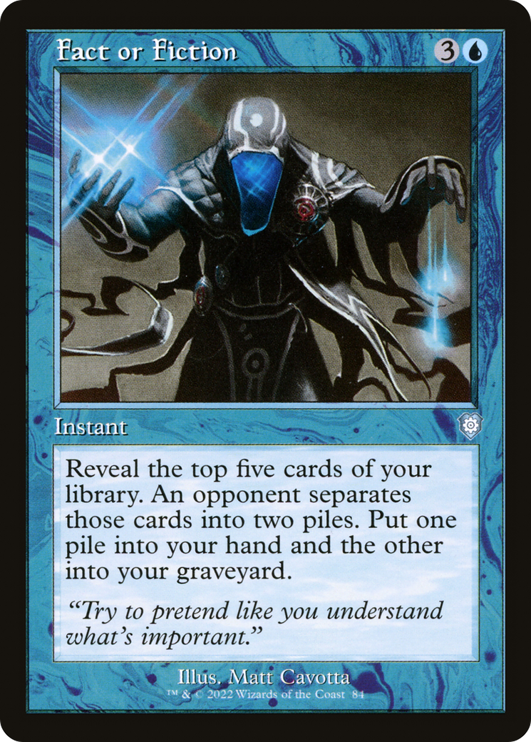 Fact or Fiction (Retro Frame) (BRC-084) - The Brothers' War Commander