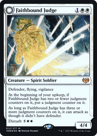 Faithbound Judge (PRE-012) - Innistrad: Crimson Vow Promos: (Double Faced Transform) Foil