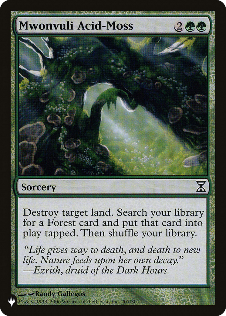 Mwonvuli Acid-Moss (LIST-207/301) - The List