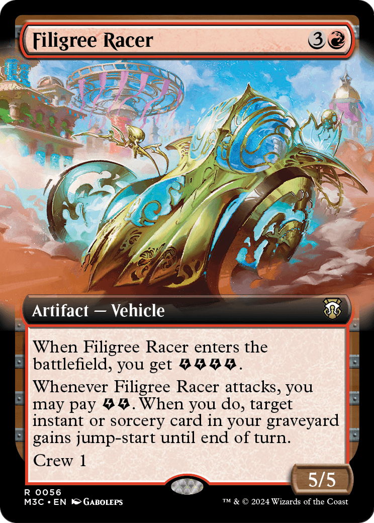 Filigree Racer (Extended Art) (M3C-056) - Modern Horizons 3 Commander: (Extended Art)