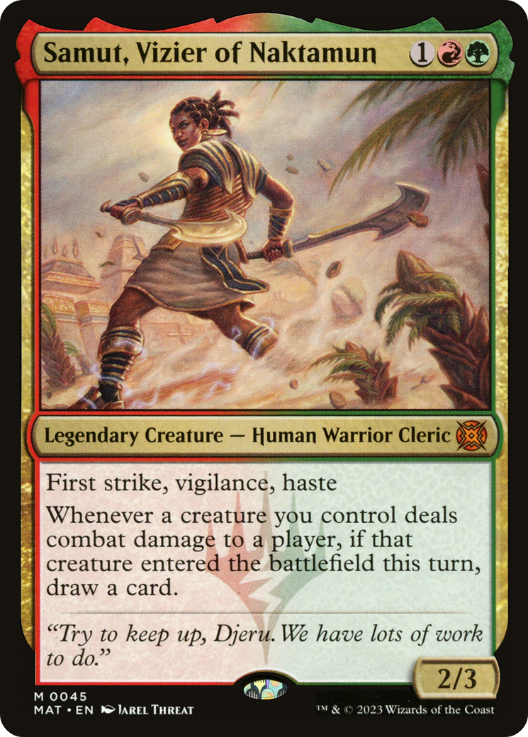 Samut, Vizier of Naktamun (MAT-045) - March of the Machine: The Aftermath Foil