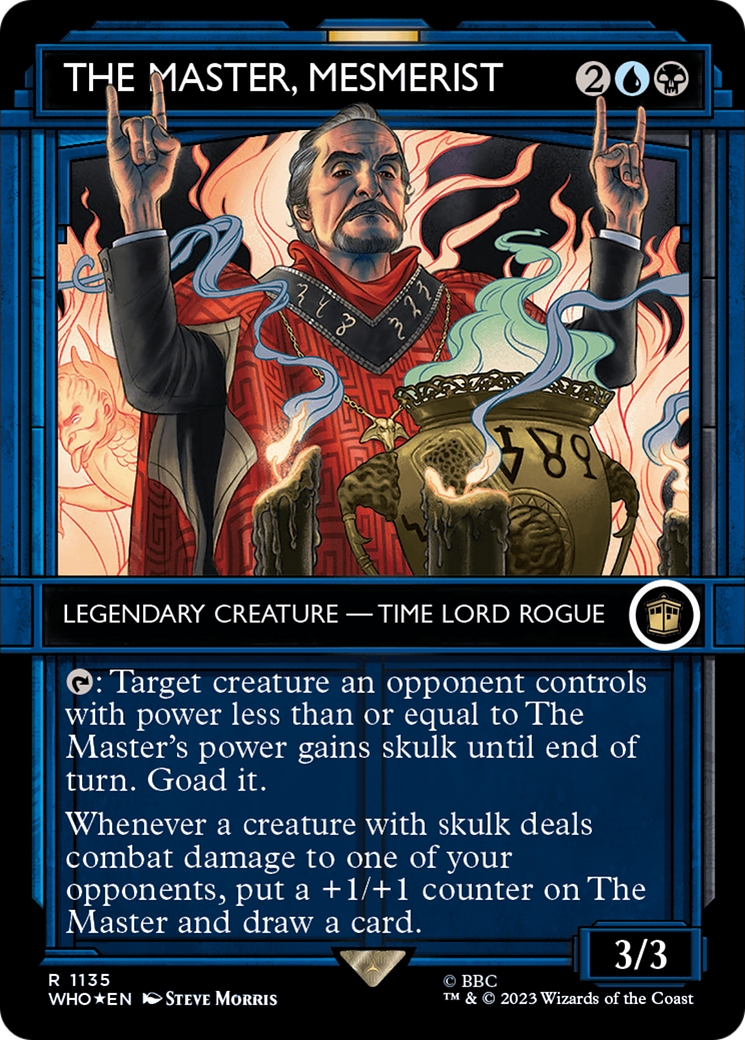 The Master, Mesmerist (Showcase) (Surge Foil) (WHO-1135) - Doctor Who: (Showcase) (Borderless) Foil