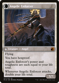 Enduring Angel (MID-017) - Innistrad: Midnight Hunt: (Double Faced Transform) Foil