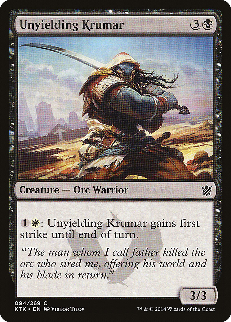 Unyielding Krumar (KTK-094) - Khans of Tarkir Foil
