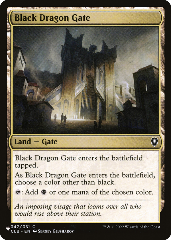 Black Dragon Gate (LIST-347/361) - The List