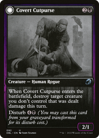 Covert Cutpurse (DBL-092) - Innistrad: Double Feature: (Double Faced Transform) Foil