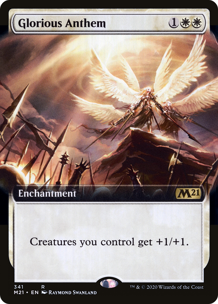 Glorious Anthem (Extended Art) (M21-341) - Core Set 2021: (Extended Art) Foil
