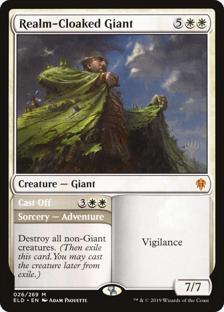 Realm-Cloaked Giant (PPELD-026) - Throne of Eldraine Promos