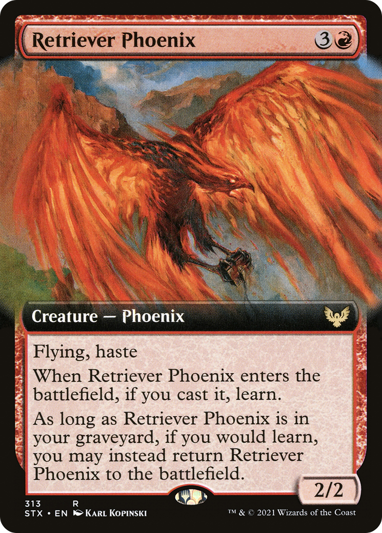 Retriever Phoenix (Extended Art) (STX-313) - Strixhaven: School of Mages: (Extended Art) Foil