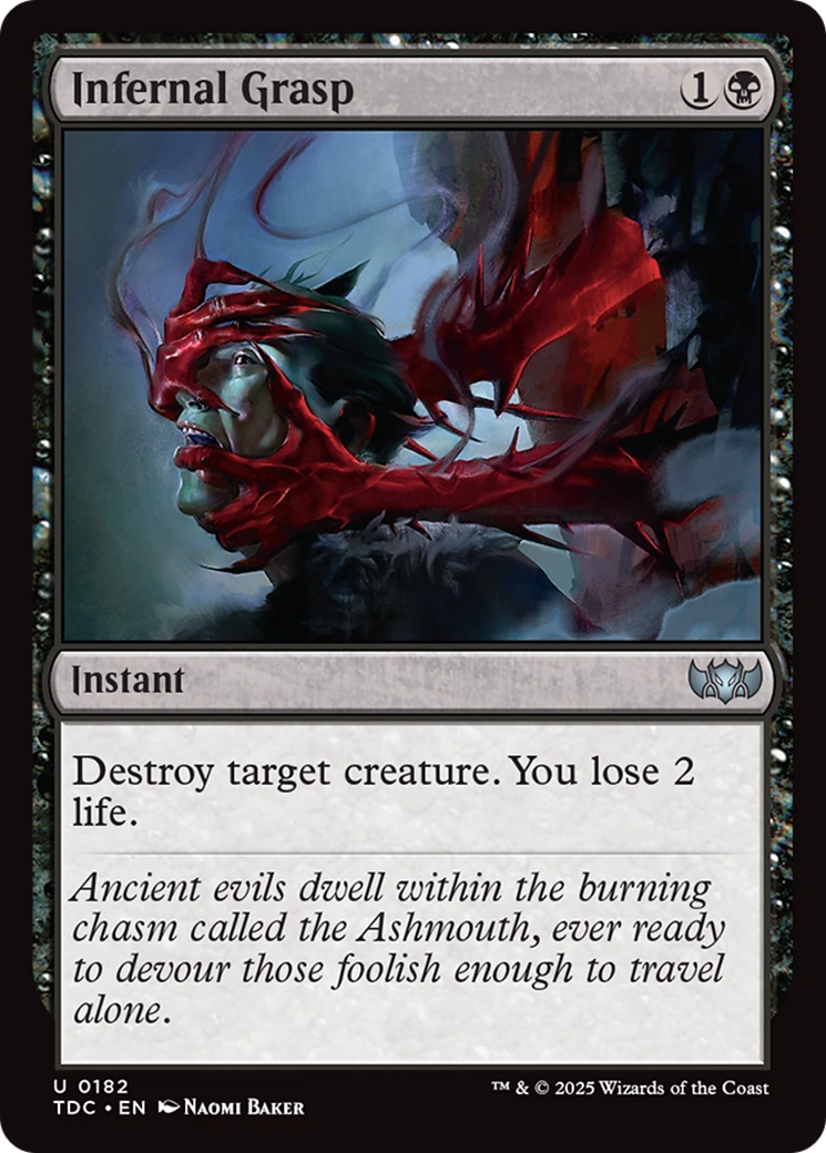 Infernal Grasp (TDC-182) - Commander: Tarkir: Dragonstorm