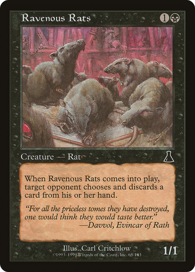 Ravenous Rats (UDS-068) - Urza's Destiny Foil