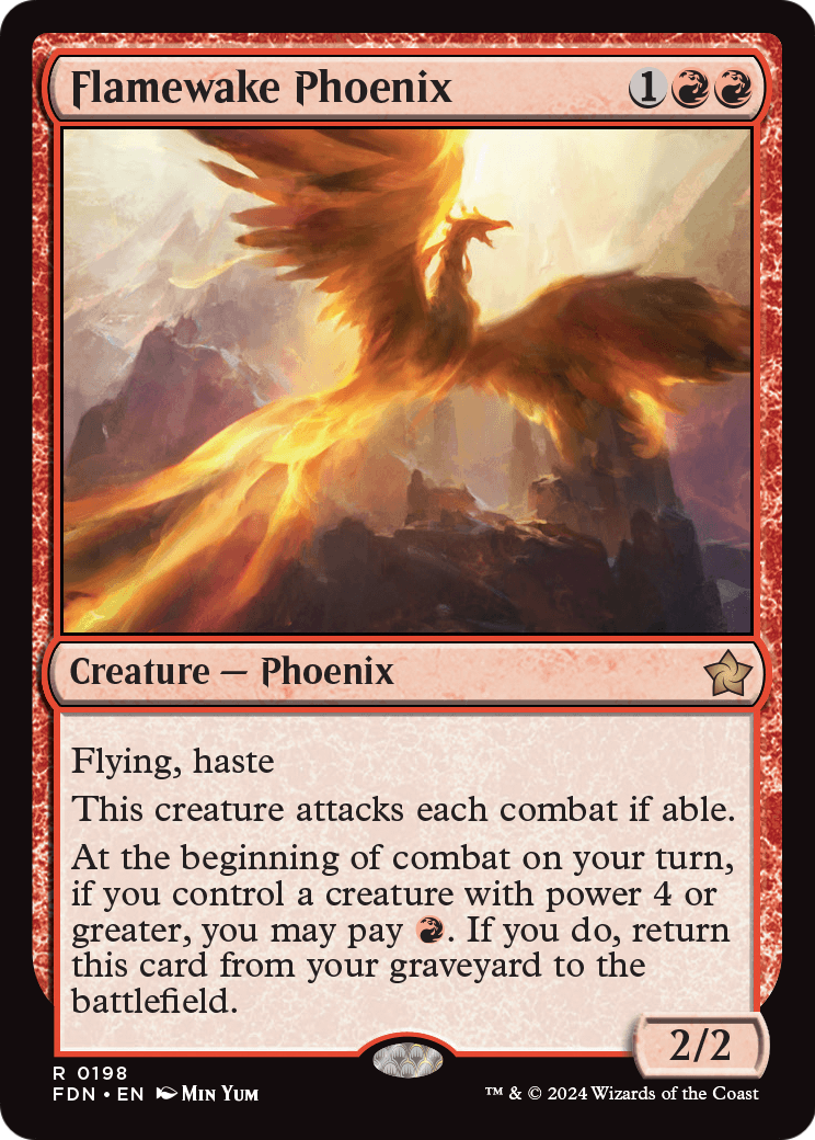 Flamewake Phoenix (FDN-198) - Foundations Foil