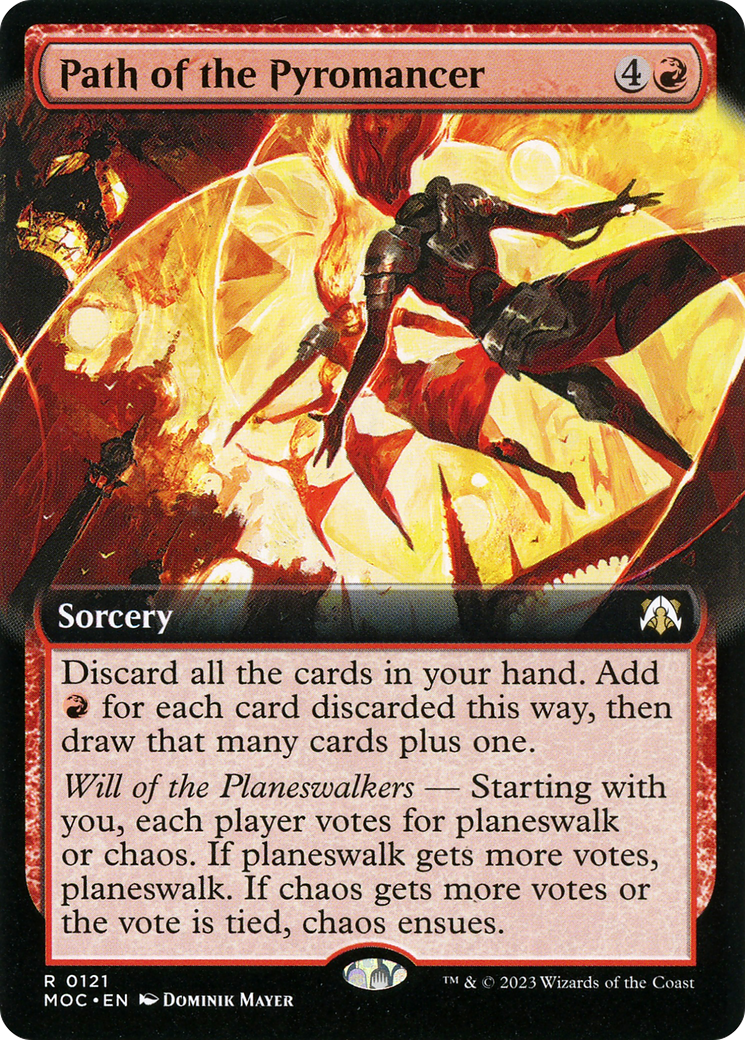 Path of the Pyromancer (Extended Art) (MOC-121) - March of the Machine Commander: (Extended Art) Foil