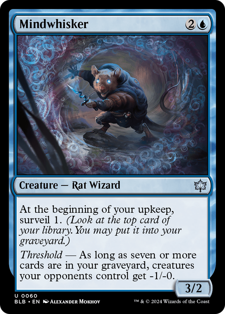 Mindwhisker (BLB-060) - Bloomburrow Foil