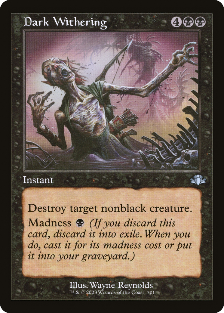 Dark Withering (Retro Frame) (DMR-301) - Dominaria Remastered