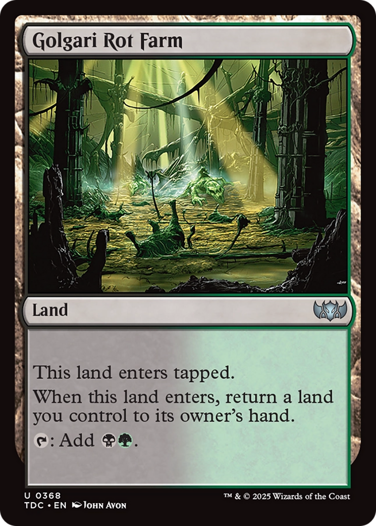 Golgari Rot Farm (TDC-368) - Commander: Tarkir: Dragonstorm