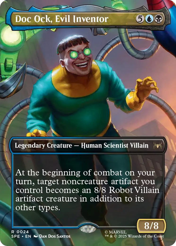 Doc Ock, Evil Inventor (Borderless) (SPE-024) - Marvel's Spider-Man: Eternal-Legal Foil