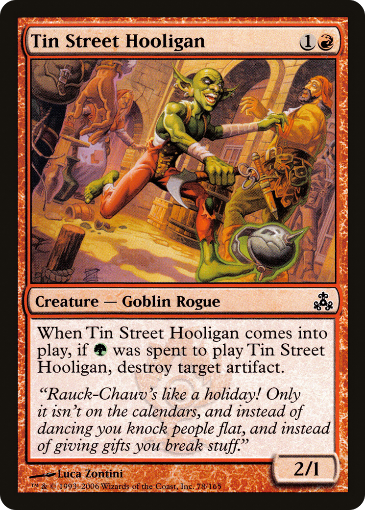 Tin Street Hooligan (GPT-078) - Guildpact Foil