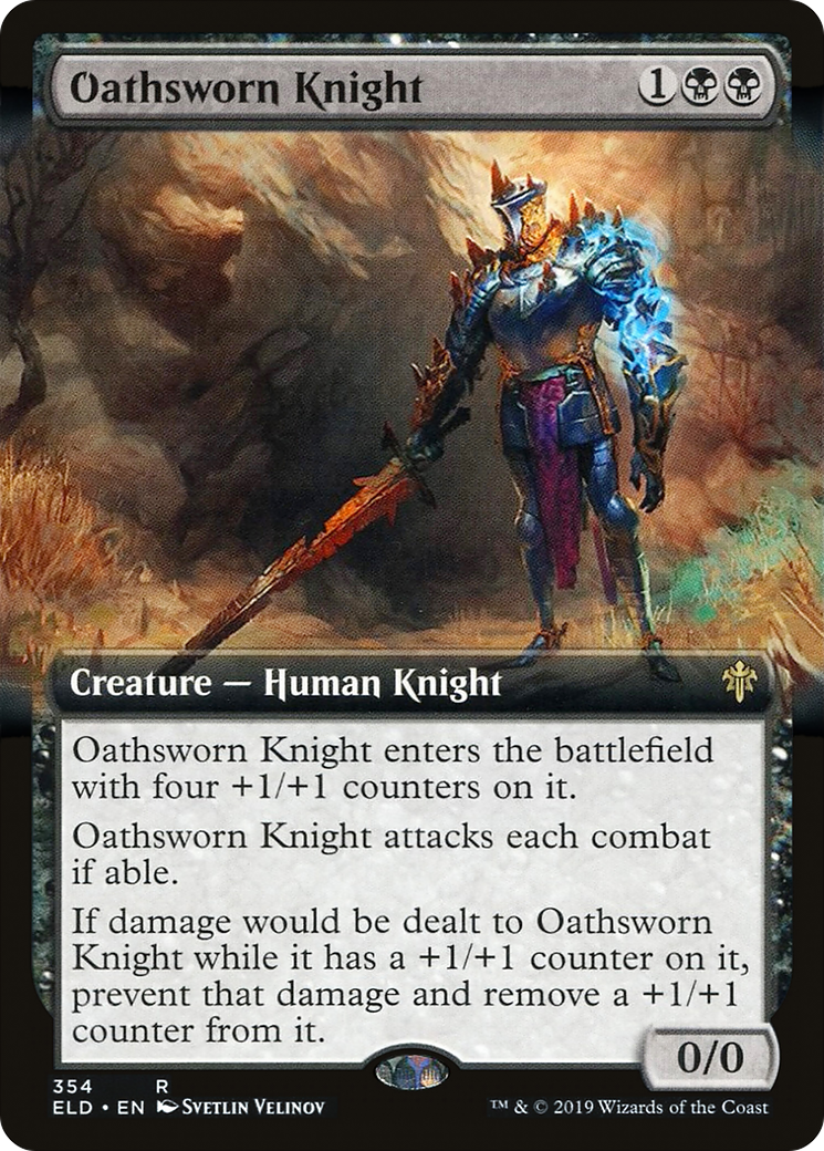 Oathsworn Knight (Extended Art) (ELD-354) - Throne of Eldraine: (Extended Art)