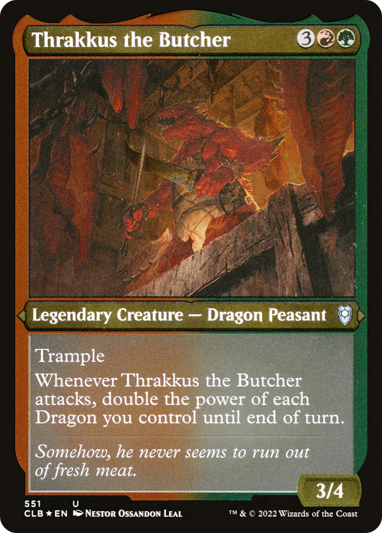 Thrakkus the Butcher (Foil Etched) (CLB-551) - Commander Legends: Battle for Baldur's Gate Foil