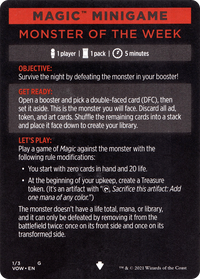 Monster of the Week // Monster of the Week (cont'd) (MVOW-001) - Innistrad: Crimson Vow Minigames