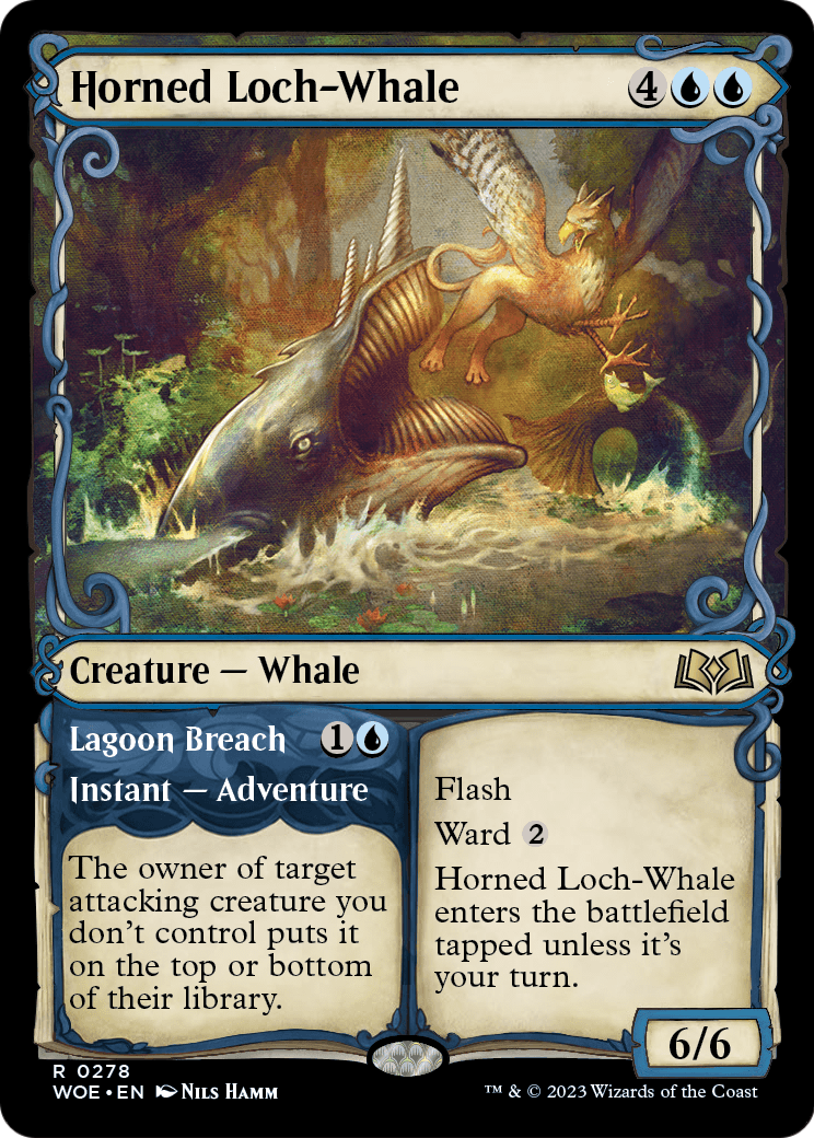 Horned Loch-Whale (Showcase) (WOE-278) - Wilds of Eldraine: (Showcase)