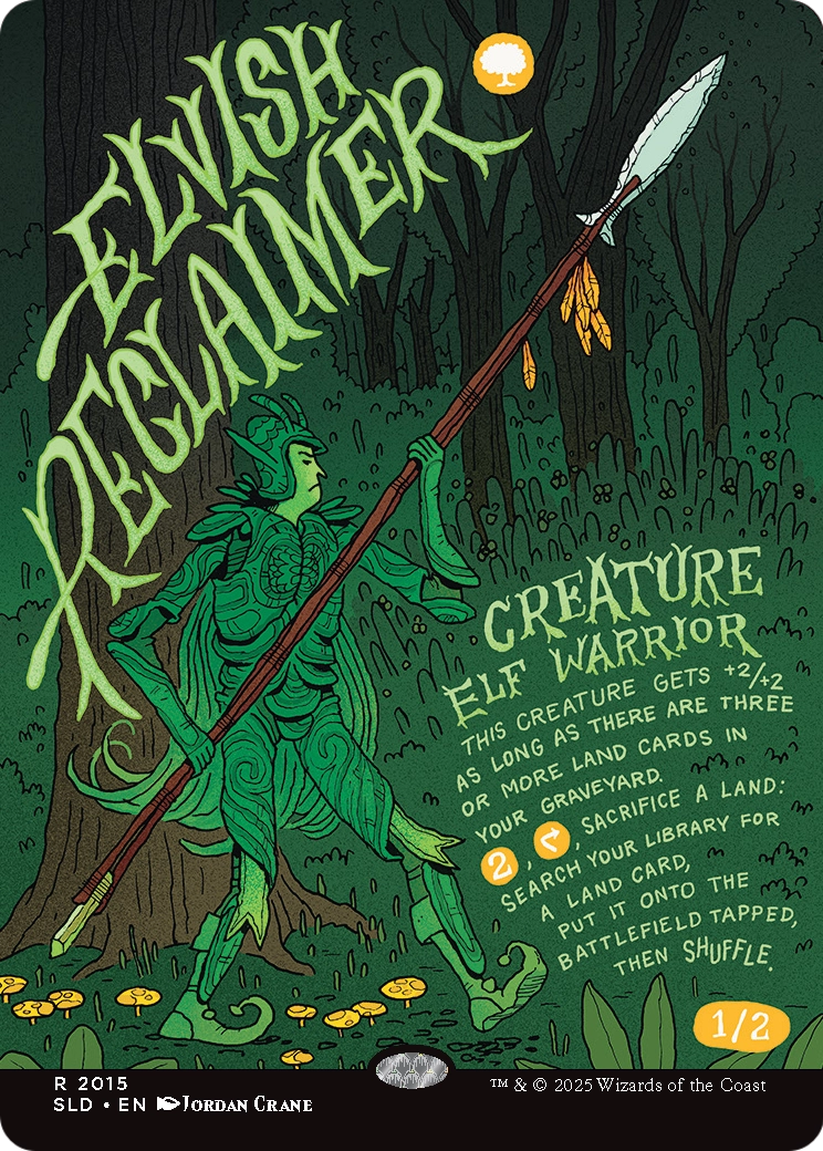 Elvish Reclaimer (SLD-2015) - Secret Lair Drop (Borderless)
