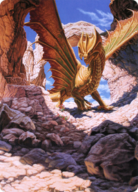 Ancient Brass Dragon // Ancient Brass Dragon (ACLB-002) - Battle for Baldur's Gate Art Series (Borderless)