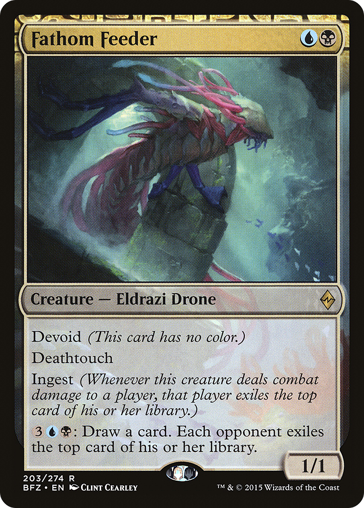 Fathom Feeder (BFZ-203) - Battle for Zendikar: (devoid) Foil