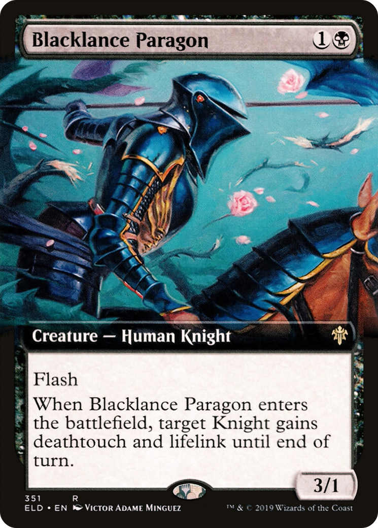 Blacklance Paragon (Extended Art) (ELD-351) - Throne of Eldraine: (Extended Art)