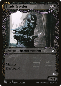 Shady Traveler (Showcase) (MID-291) - Innistrad: Midnight Hunt: (Showcase, Double Faced Transform) Foil