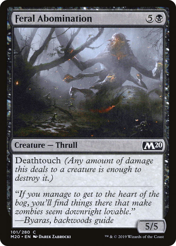 Feral Abomination (M20-101) - Core Set 2020 Foil